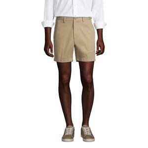 Lands End Traditional Fit Khaki Shorts Bermuda Flat Front Men's size 37